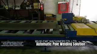 Ablängmaschine für die Herstellung von Lichtmasten