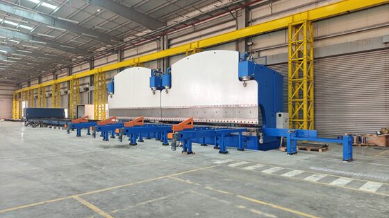 CNC Tandem-Hydraulikpresse mit 2x1200 Tonnen Arbeitskraft und 2x6250 mm Tischlänge für lange Lebensdauer