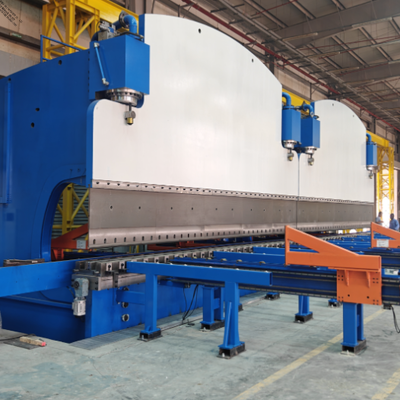 CNC Tandem-Hydraulikpresse mit 2x1200 Tonnen Arbeitskraft und 2x6250 mm Tischlänge für lange Lebensdauer